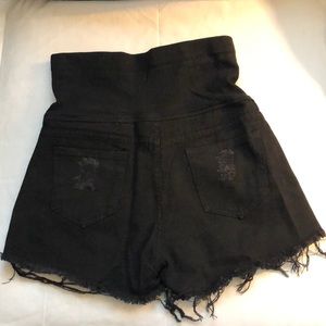 Shorts - Black Jean maternity shorts Shorts - Black Jean maternity shorts